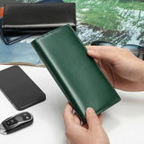 Genuine Leather Long Wallet Unisex Card Holder Oxhide Multi Functional Pack Clutch Bag