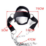 YCYU Padded Neck Training Head Harness with Chain Weight Lifting Chin & Head Neck Exerciser Straps Gym Bodbuilding Equipment for Stronger Neck YCYU