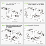KAKICLAY 2025 Upgrade Multi-Grip Pull Up Bar with Smart Larger Hooks Technology - USA Original Patent, Designed, Shipped, Warranty KAKICLAY