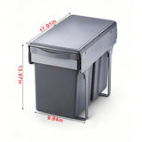 Pull-Out Trash Bin for Cabinet Door, PP Material, Heat & Cold Resistant, with Handle Design, Ideal for Kitchen, Office, Bathroom, Space-Saving Solution
