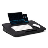 Lap Desk for Laptop with Cushion, Lap Desk Pillow, Fits up to 17 in Laptop, Removable and Washable (Large) L.DOCTOR