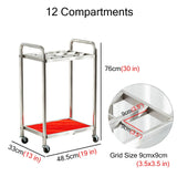 Rolling Plan Holder Cart with Wheels & Handle, Large Storage Rack for Backdrop Rolls, Wrapping Paper & Art Supplies