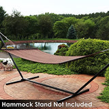 Sunnydaze Soft-Spun Polyester Rope Double Hammock for Outside - 600-Pound Weight Capacity Extra Large Hammock - Mocha