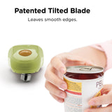 Kitchen Mama One Touch Electric Can Opener: Opens Cans with One Button Press, Auto-Stop, Ergonomic Design, Smooth Edge, Cordless, Food-Safe, Automatic, Hands Free, Battery Operated (Avocado)