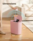 Cesun 5 Gallon Automatic Bathroom Trash Can with Lid, Pink, Touchless