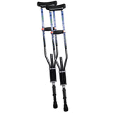 York Nordic - Spring Cushion Crutches Perfect for Sports Injuries and Travel - Heights 4'7" to 6'6" - Adjust Down to 22" for Travel