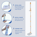 JJFFTAO Aluminum Alloy Height Measurement 5-Section Portable Height Measure 8-82 inch/20-210 cm/Unit with cm & inch for Offices, Gyms, School and Physical examinations