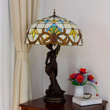 Tiffany Table Lamp Tiffany Style Large Table Lamp Baroque Multicolor Stained Glass Shade Desk Lamp