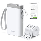 Nelko Label Maker Machine with Tape, P21 Label Printer with 3 Tapes, White