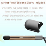 NITION Ceramic Tourmaline Hair Straighteners LCD Flat Iron MCH 10s Fast Heating Up. 1" 3D Floating Plate Healthy Smooth Home Straightening Tools. Travel Pouch. Dual Voltage. Elegant Gift Box