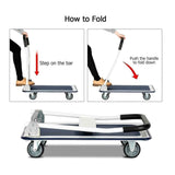 Push Cart Dolly Upgraded Collapsible Hand Truck Folding Platform with Swivel Wheels