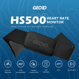 GEOID HS500 Heart Rate Monitor, Heart Rate Sensor Chest Strap, Protocol ANT+/Bluetooth, 800h Battery, IP67 Waterproof, Compatible with iOS/Android APPs
