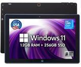 Fusion5 Built in USA 10.1” Windows 11 Tablet PC (March 2026 Release) - 12GB RAM, 256GB SSD, 13th Gen CPU, Full HD Windows Tablet Computer, USB C, HDMI - 2 Year Full Warranty with Accidental Damage