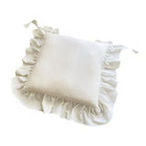 PYmijimy Chair Cushion Pad Seat Upholstery with Removable Cover and Ties Hold for A Decoration in European(Cream White)