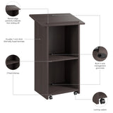 Bush Business Furniture Podium Lectern, 48 inch Tall, Professional-Grade Mobile Presentation Stand