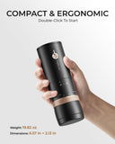 FORLIM Portable Electric Coffee Grinder, Cordless Rechargeable Coffee Bean Grinder with 80 Scale Precise Grinding Settings, Double-Click Start