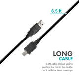 Conference USB Microphone for Computer Desktop and Laptop with 180° / 20' Long Pick up Range Compatible with Windows Movo