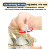 4 in 1 Adult Sippy Cup with Straw Spill-Proof & 2 Lids, Anti-Choke Stainless Steel Straw Sippy Cup for the Elderly & Disabled Patients, Great for Water, Coffee & Soup, Health & Household Essentials
