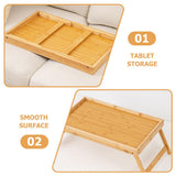 Foldable Lap Desk Holder with Storage for Bed Laptop Work