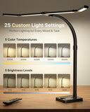 ONEMIX 42" Desk Lamp for Home Office with Base, 1800LM 4-Panel LED Light