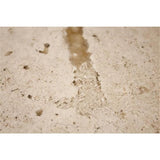 BOWERY HILL Contemporary Round Stone Top Coffee Table in Alabaster Travertine for Living Room, 36" D x 36" W x 18" H