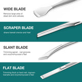MR.GREEN Pedicure Knife Set Professional Ingrown Toenail Clippers Foot Care Tools Stainless Steel Nail Cuticle Nippers Remover Kits (8 Pcs Set)