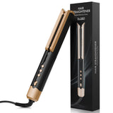 Hair Straightener Flat Iron, 1 3/4" Wide Ceramic Plates Ionic Dual Voltage Straightener for Thick Hair Women, 210℉-450℉ Fast Heating for Shiny and Smooth Results