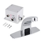 Automatic Sensor Touchless Bathroom Faucet, Motion Activated Hands-Free Basin Tap With Mixer Valve Control Box, Deck Plate