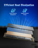 OSCOO 2TB NVMe Gen 5.0 SSD, Up 14,000MB/s,3D TLC NAND, DRAM Cache, Graphene Heatsink, M.2 NVMe PCIe 2280 Gen5x4 SSD for AI Applications, Gaming, PS5, Laptop, PC, Heavy-Duty Workstations