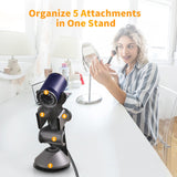 genyen eye Hair Dryer Holder Stand for Dyson Hair Dryer, Upgraded Dyson Hair Dryer Holder Dyson Hair Dryer Stand Black to Store 5 Dyson Hair Dryer Attachments with Cable Hook