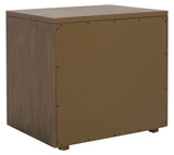 SAFAVIEH Couture Home Collection Rosey Brown 3-Drawer Wood Nightstand Table (Fully Assembled)