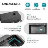 Gunmetal Black Kitchen Sink 30 Inch Modern Stainless Steel Drop in kitchen Sink Workstation Scratch Resistant Single Bowl Kitchen Sinks Farmhouse Deep with Faucet Combo