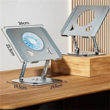 DTTLYQF Laptop Stand 360° Rotatable Aluminum Tablet Cooling with Folding Fan Radiator Lift