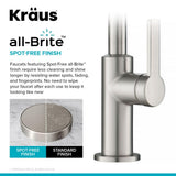 KRAUS Oletto Single Handle Kitchen Bar Faucet in Spot Free Stainless Steel, KPF-2822SFS