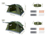 Night Cat Backpacking Tent for Camping: Portable 2 Person Hiking Waterproof Tent Quick Setup and Compact for Outdoor Festivals