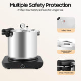 Pressure Canner 22-Quart, Silver Aluminum Pressure Cooker Stainless Steel Pressure Canner 22 Quart Induction Built-in Pressure Gauge with Rack