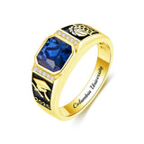 Oseew 2027 Men Class Ring High School Graduation (Yellow Gold)