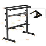 UBOWAY Compact Dumbbell Rack Stand Barbell Rack: Weight rack for Dumbbells, Olympic Barbell Bar, Olympic Weight Plates - Weight Storage Rack for Strength Training Home Gym Fitness Exercise Equipment Uboway