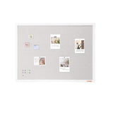 VEVOR 48"x36" White Cork Board with Linen Surface – Stylish Wall-Mounted Bulletin Board for Home, School, Office – Elegant & Functional Noticeboard