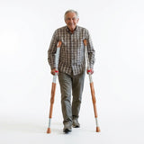 Loyoda Adjustable & Shock-Absorbing Crutch with Dual Height Adjustment, Under Arm Crutches for Adults & Kids 4'3" to 6'3"，Ergonomic Handle & Durable Rubber Tip for Maximum Comfort and Support