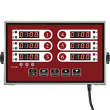 YOOYIST Kitchen Timers for Cooking – 6 Channel Commercial Kitchen Timer Restaurant Kitchen Supplies – Stainless Steel LED Technology Kitchen Timer Digital – Reminder Function, Loud Alarm, Red