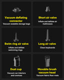 HOTO Handheld Vacuum Cleaner Cordless, Desk Vacuum Cleaner Compressed Electric Air Duster 15000Pa Suction, 4-in-1 Portable Vortex Vacuum Dust Buster Air Blower for Computer, Keyboard, Coffee Grounds