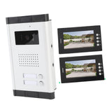 Wireless Video Intercom Entry System, 7 Inch HD CMOS Doorbell Kit with 2 Indoor Extensions, 120° Wide Angle Door Camera, No Separate Power Supply Needed