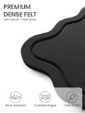 Fluxynara Scalloped Felt Bulletin Board, 35.4"x23.6", Black