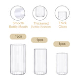 yshengood 6 Pcs Glass Hurricane Candle Holder Ribbed Glass Candle Holder - Elegant & Easy to Use, Perfect for Wedding, Holiday, Party Decor, Home and Event Essential