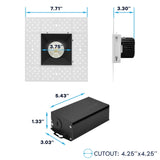LUXRITE 4 Inch LED Recessed Trimless Spotlight with Black Interlocking Trim, Twist N' Lock, 5CCT 2700K-5000K, 15W, 1000LM, CRI90, 38° Beam, Dimmable, IC Rated, Wet Rated, ETL White + Black (6 Pack)