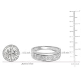Dazzlingrock Collection 0.40 Carat (Ctw) Round Lab Grown Diamond Men's Flashy Wedding Ring, Sterling Silver, Size 9