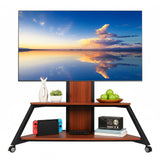 Velorantia Rolling Floor TV Cart Height Adjustable for 60 to 100 Inch TVs