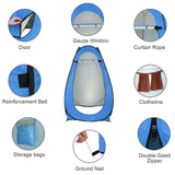 Outvita Pop Up Shower Tent, Instant Privacy Camping Changing & Toilet Tent, 6.23FT Portable Outdoor Shelter for Hiking Fishing Picnic Beach with Carring Bag 4 Stakes (Blue)