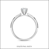 Dazzlingrock Collection 0.50 Cttw Marquise Lab Grown White Diamond V-Prong Solitaire Engagement Ring for Women in 925 Sterling Silver, Size 7